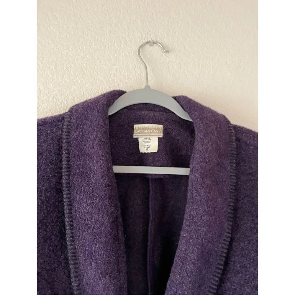 Cold water creek wester style wool‎ cropped jacket medium - Picture 5 of 7